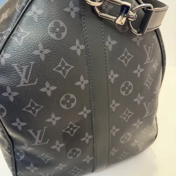 Louis Vuitton Keepall Bandouliere 55 Monogram Eclipse Duffle Bag - Picture 7 of 11